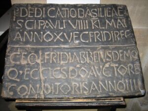 dedication-stone dedication stone 300x225 Jarrow and Bede